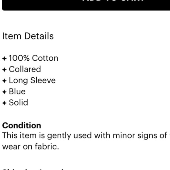 Abercrombie kids muscle blue button down long sleeve shirt XL - Picture 3 of 7